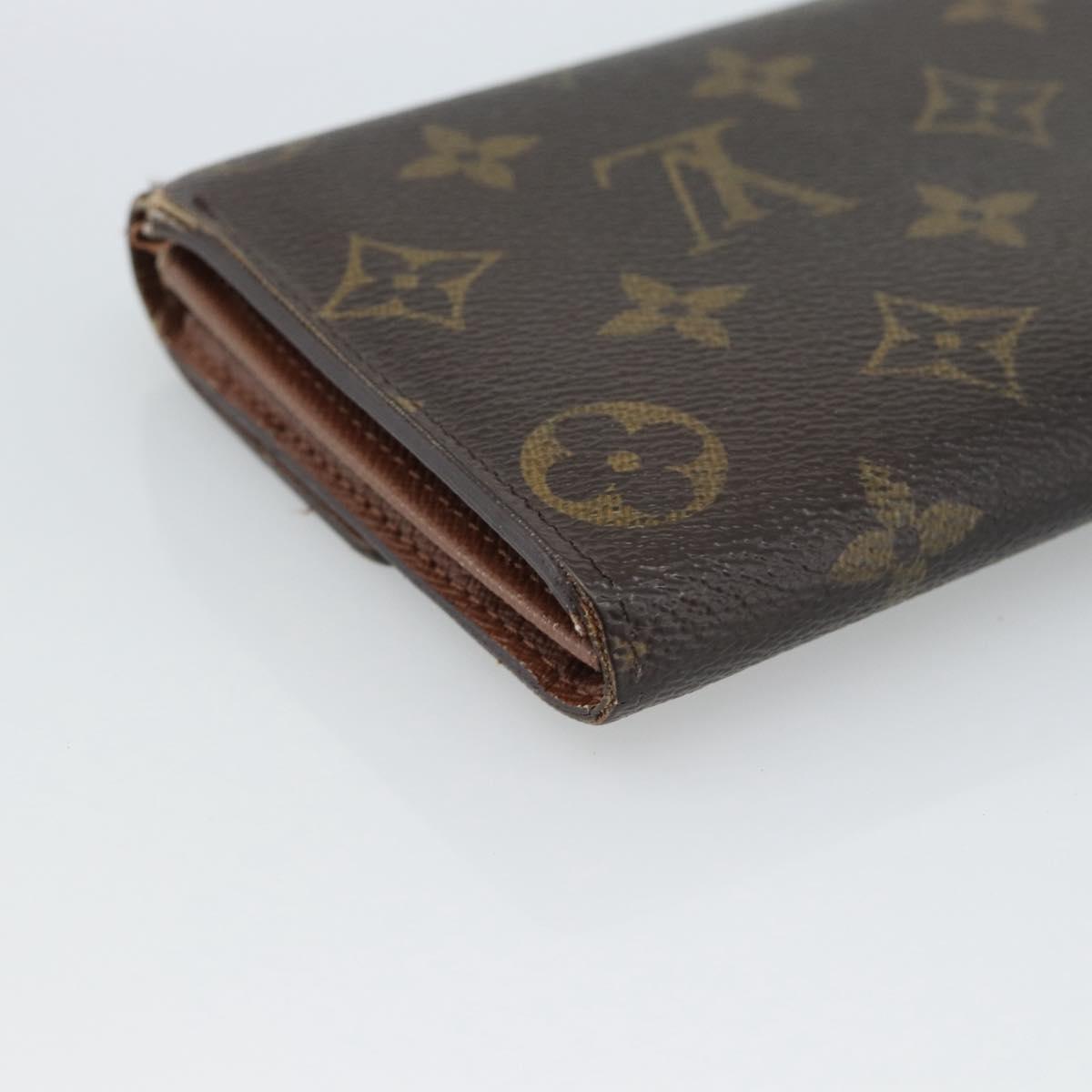 LOUIS VUITTON Monogram Portefeuille Sarah Long Wallet M61734 LV Auth bs36109