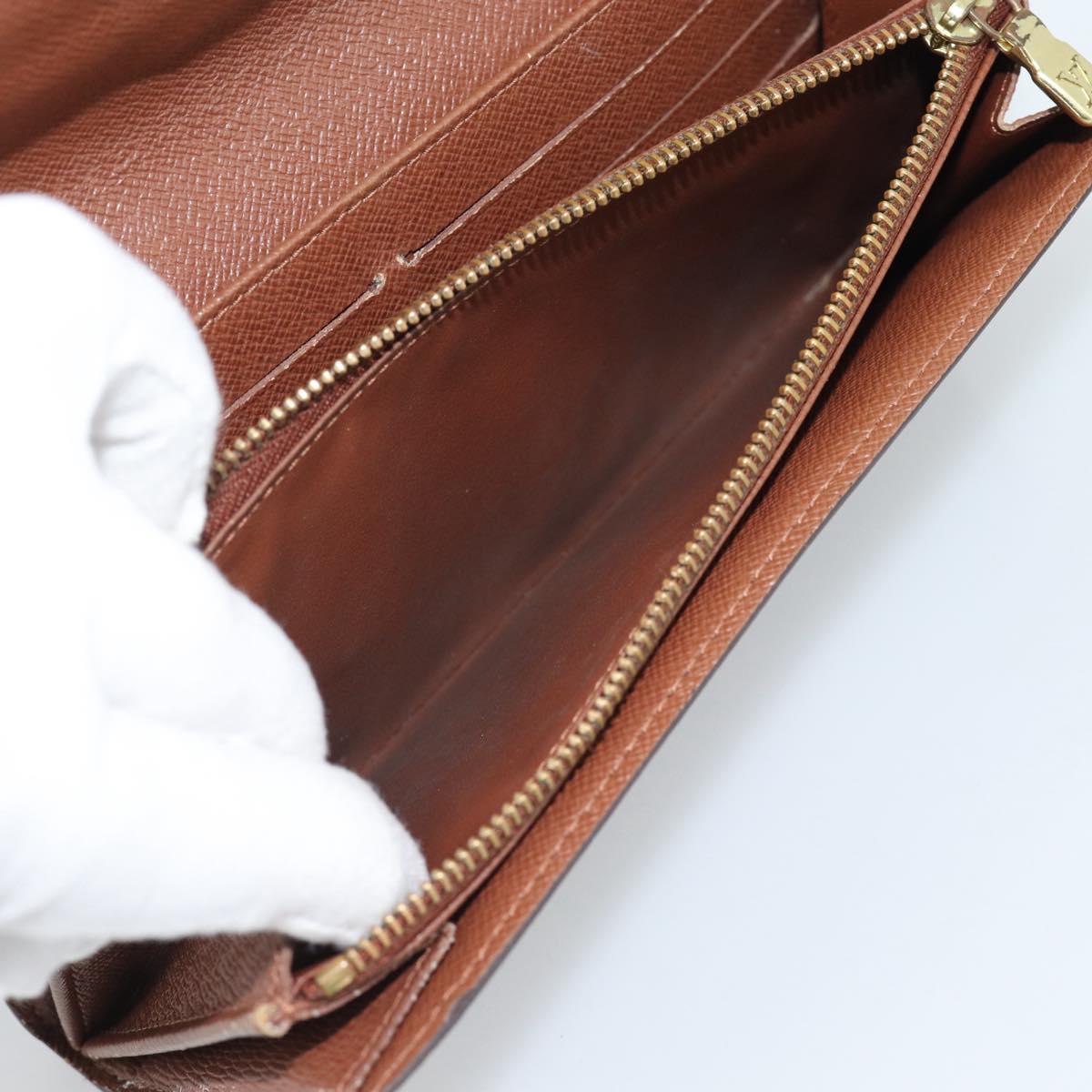 LOUIS VUITTON Monogram Portefeuille Sarah Long Wallet M61734 LV Auth bs36109
