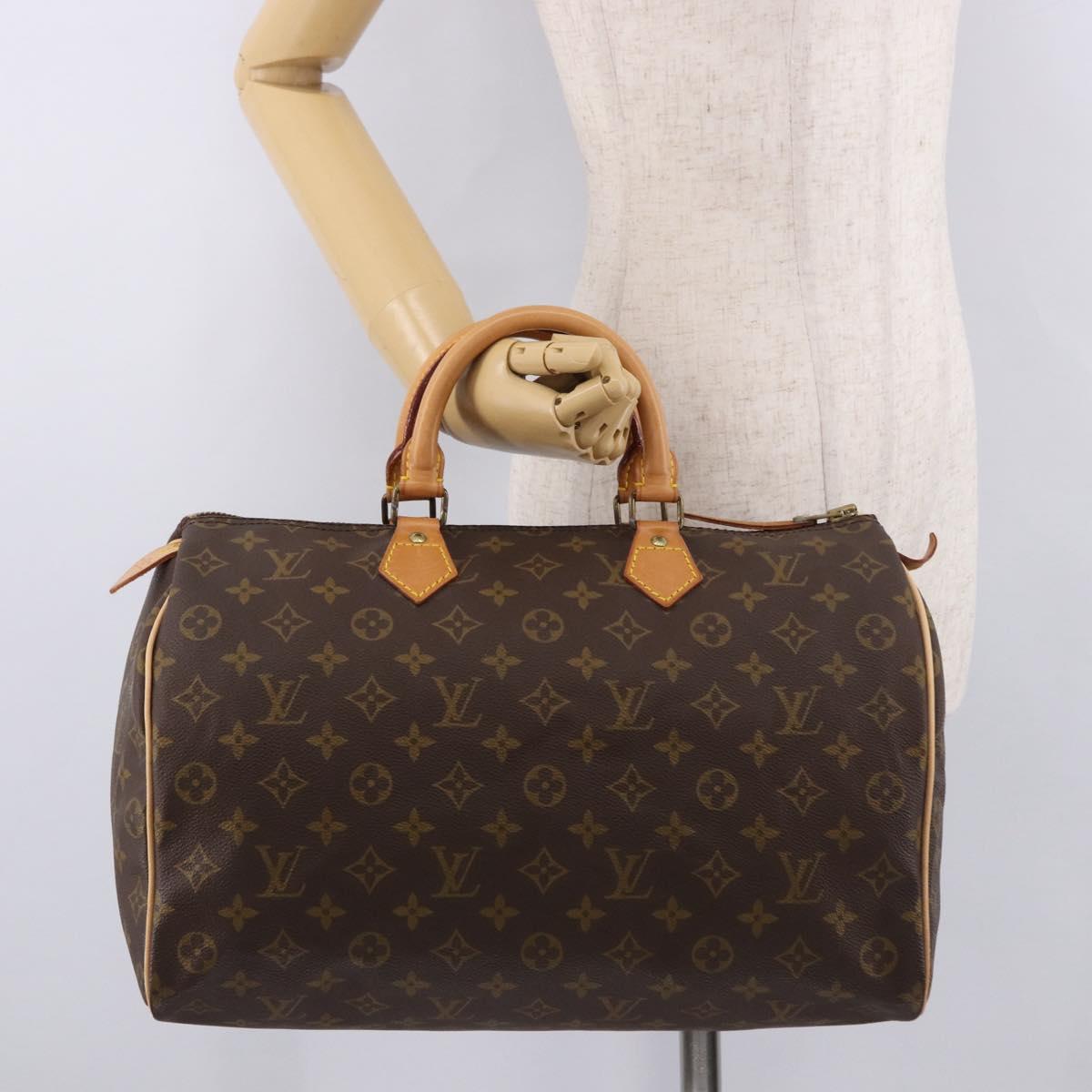 LOUIS VUITTON Monogram Speedy 35 Hand Bag Vintage M41524 LV Auth bs36112A