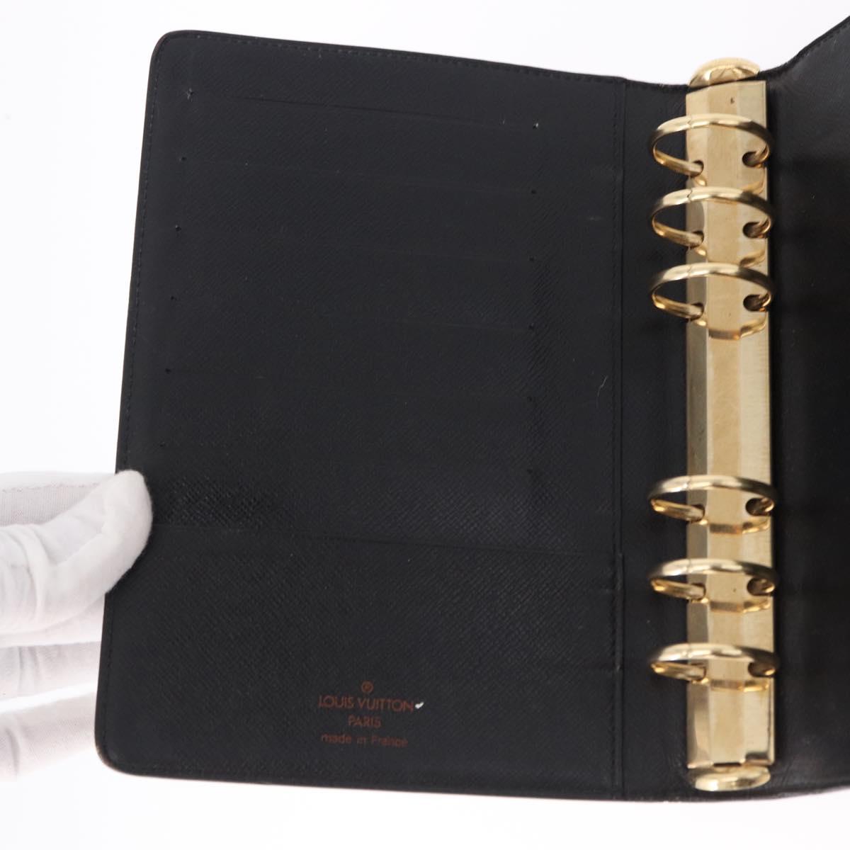 LOUIS VUITTON Epi Agenda MM Day Planner Cover Blue R20055 LV Auth bs36113