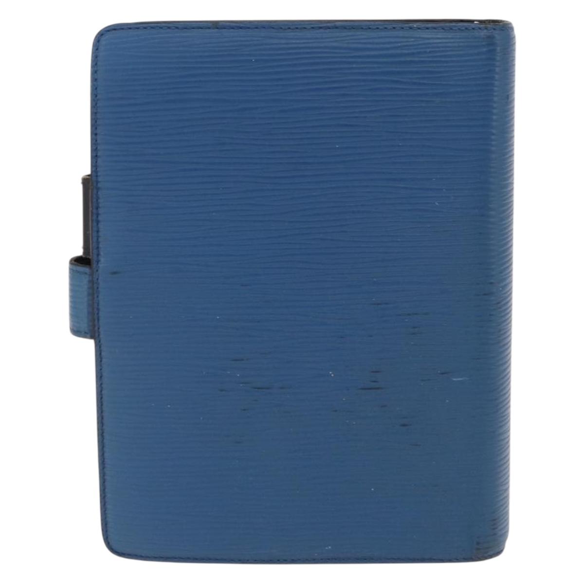 LOUIS VUITTON Epi Agenda MM Day Planner Cover Blue R20055 LV Auth bs36113