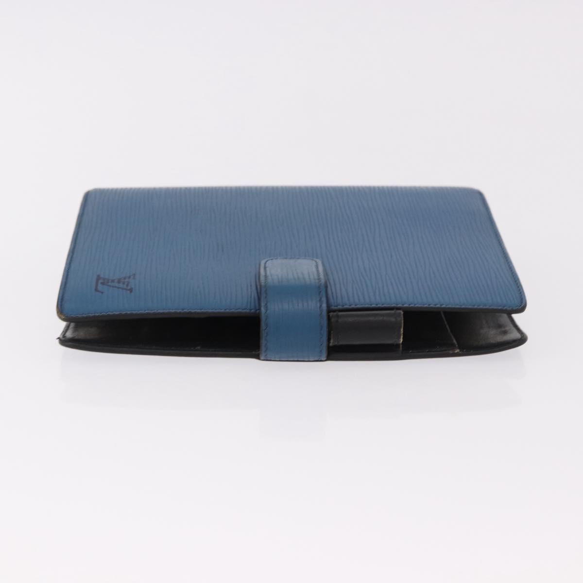 LOUIS VUITTON Epi Agenda MM Day Planner Cover Blue R20055 LV Auth bs36113