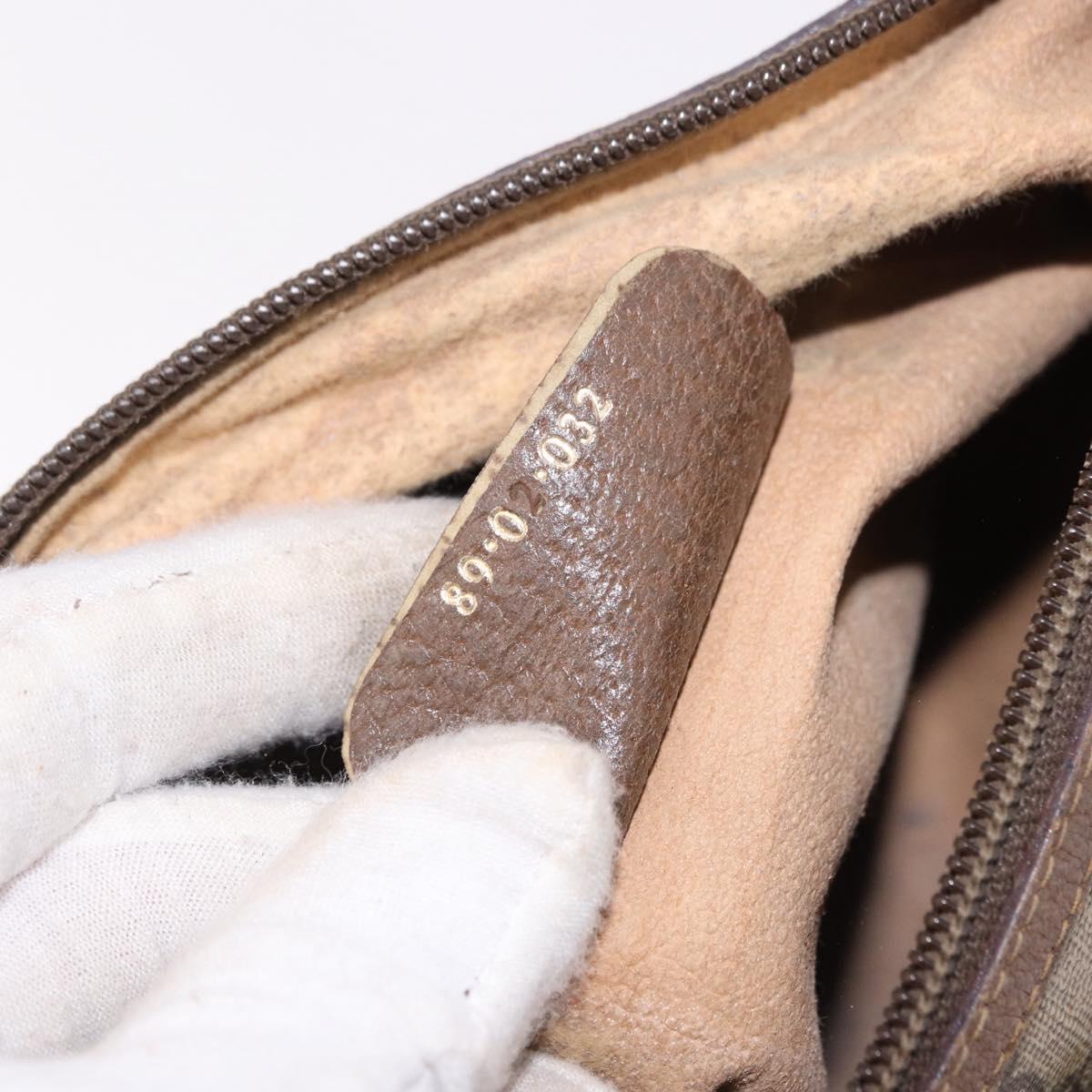 GUCCI GG Supreme Web Sherry Line Bag PVC Beige Gold 89 02 032 Auth bs36114