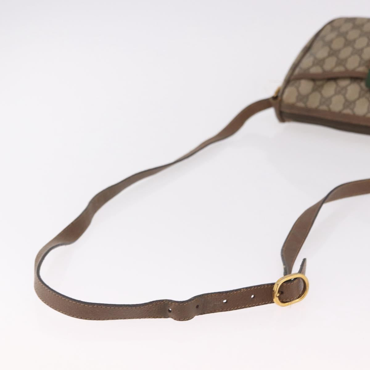 GUCCI GG Supreme Web Sherry Line Bag PVC Beige Gold 89 02 032 Auth bs36114