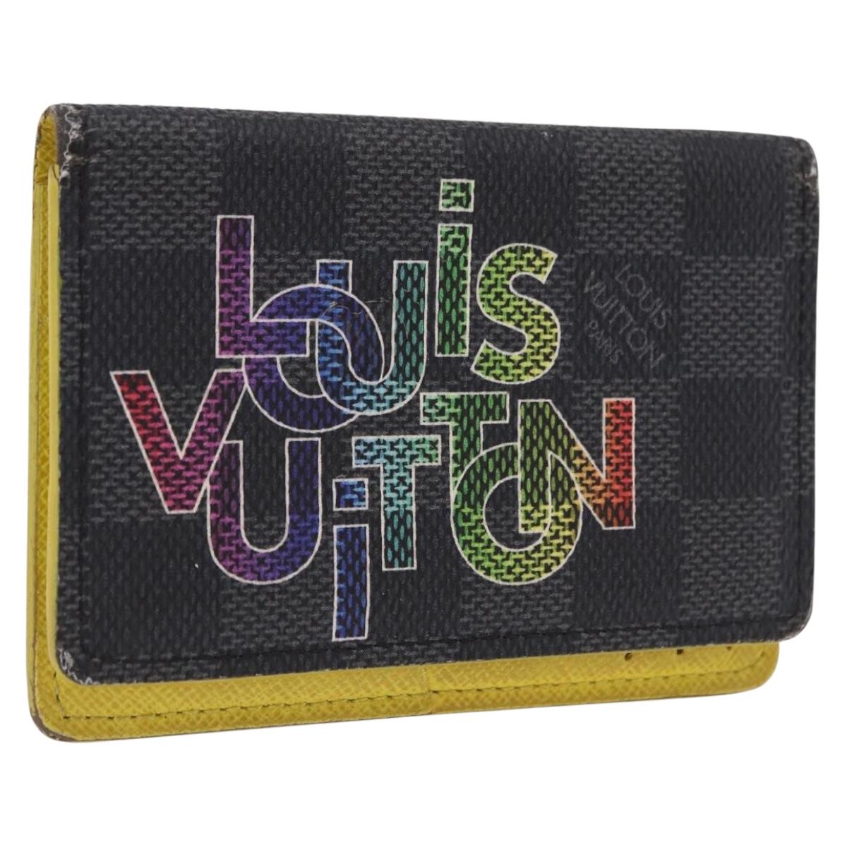 LOUIS VUITTON Damier Graphite Portefeuille Multripru Wallet N60302 Auth bs36118