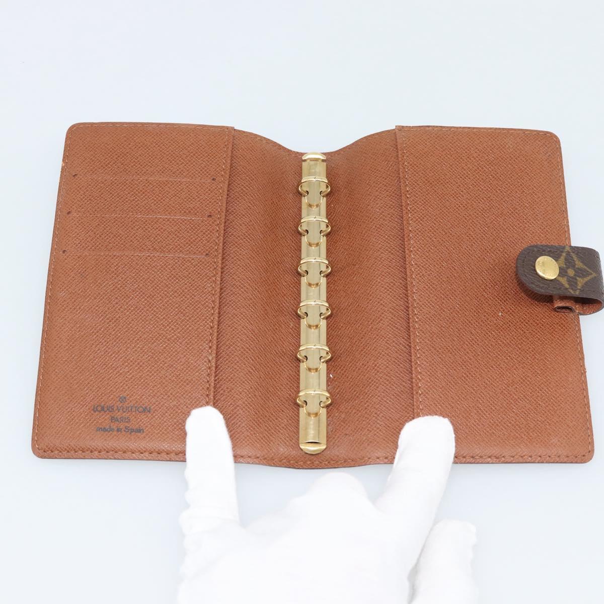 LOUIS VUITTON Monogram Agenda PM Day Planner Cover R20005 LV Auth bs36120