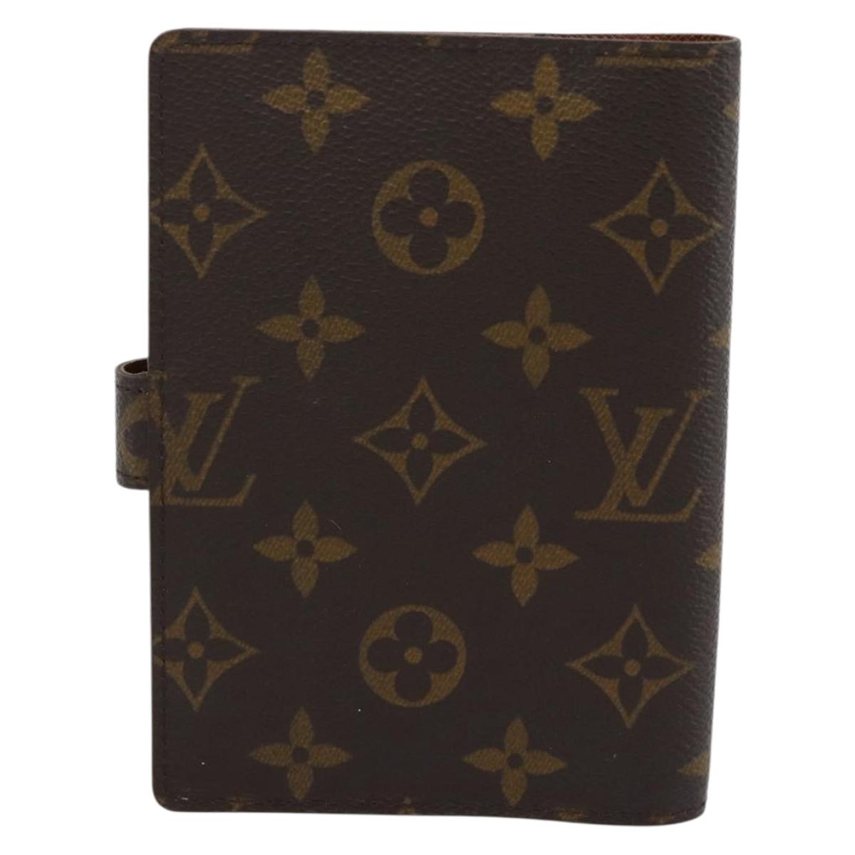 LOUIS VUITTON Monogram Agenda PM Day Planner Cover R20005 LV Auth bs36120