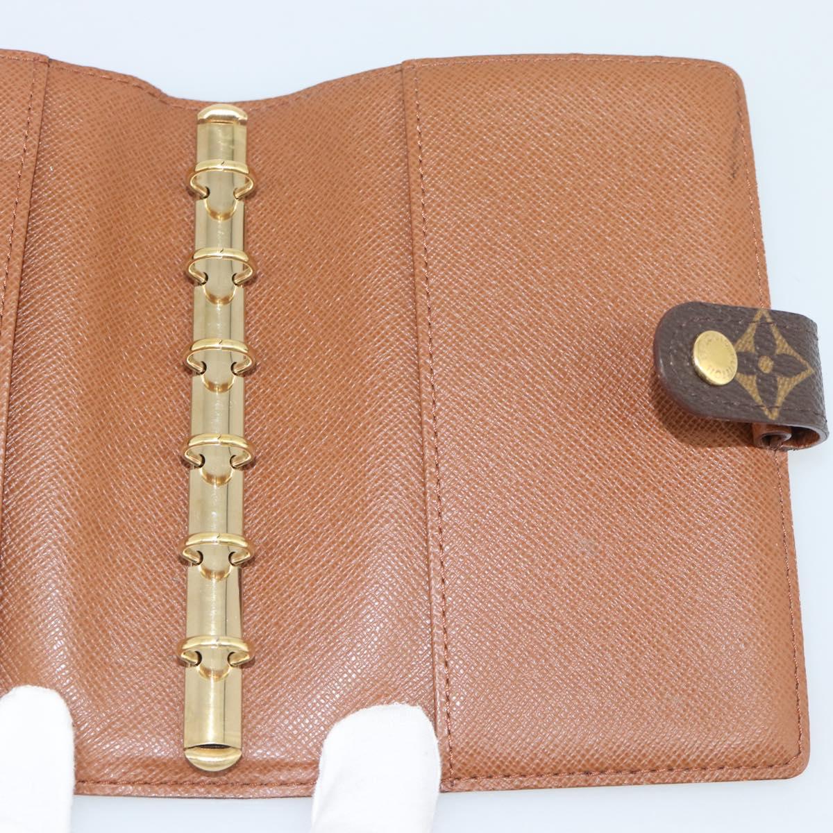 LOUIS VUITTON Monogram Agenda PM Day Planner Cover R20005 LV Auth bs36122