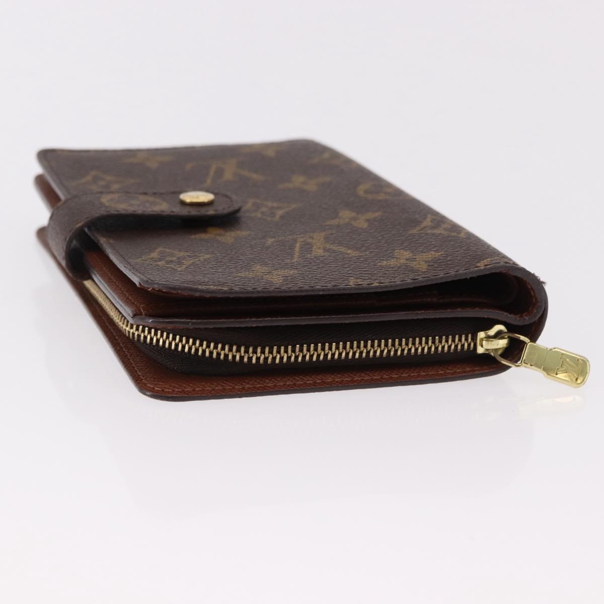 LOUIS VUITTON Monogram Porto Papie Zip Wallet M61207 LV Auth bs36123V