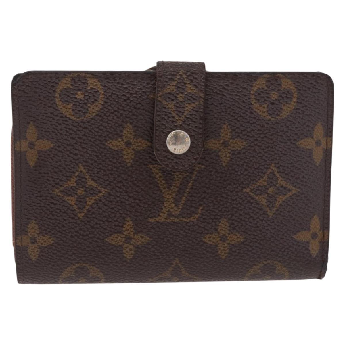 LOUIS VUITTON Monogram Porte Monnaie Billets Viennois Wallet M61663 Auth bs36125