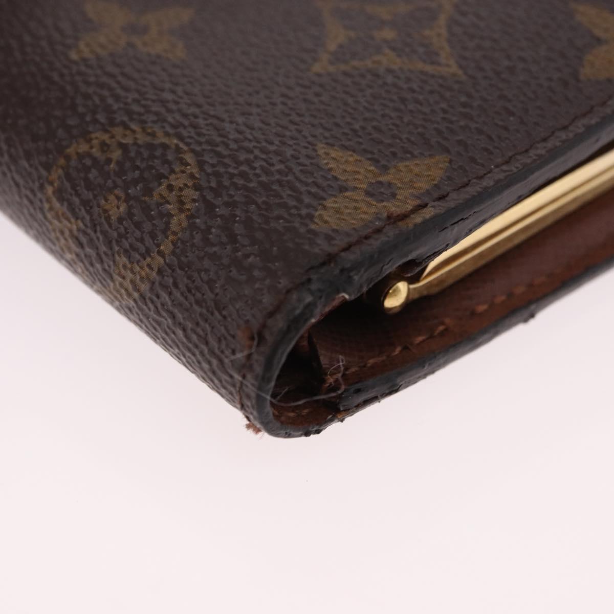 LOUIS VUITTON Monogram Porte Monnaie Billets Viennois Wallet M61663 Auth bs36125