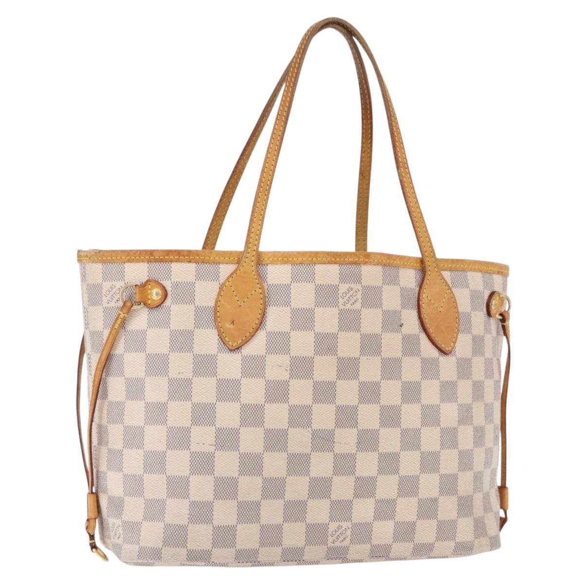 LOUIS VUITTON Damier Azur Neverfull PM Tote Bag N41362 LV Auth bs36131