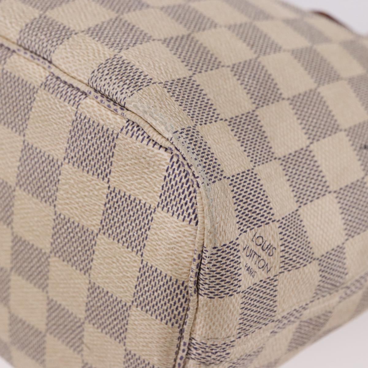 LOUIS VUITTON Damier Azur Neverfull PM Tote Bag N41362 LV Auth bs36131