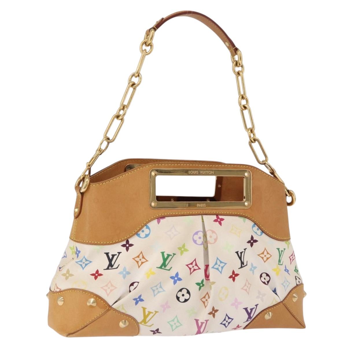 LOUIS VUITTON Monogram Multicolor Judy MM Bag 2way White M40255 LV Auth bs36132A
