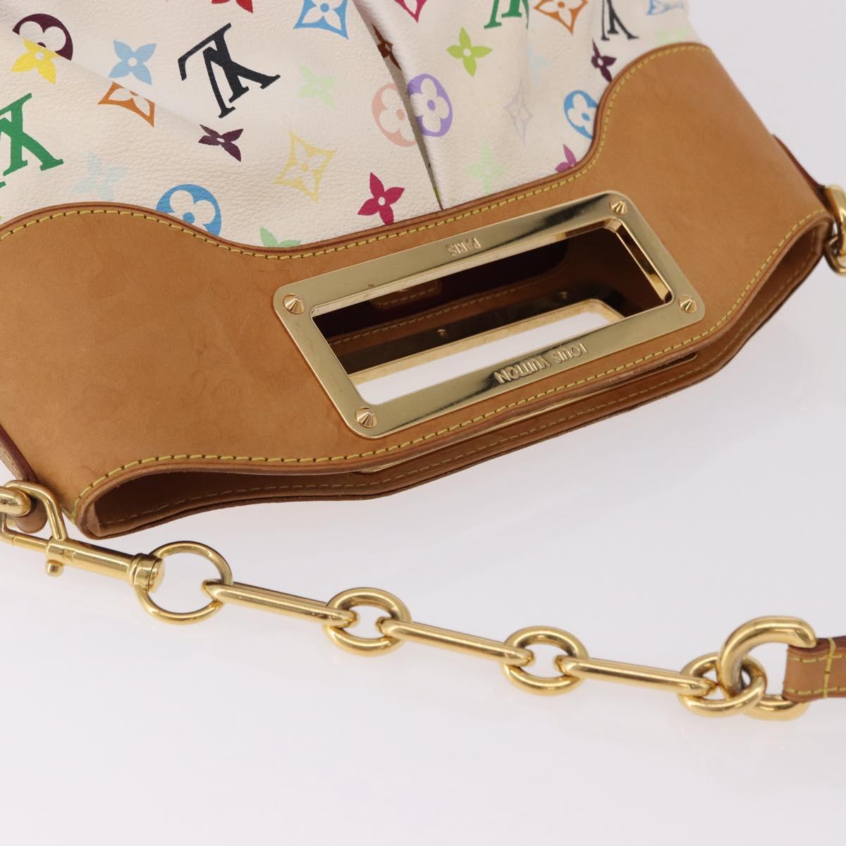 LOUIS VUITTON Monogram Multicolor Judy MM Bag 2way White M40255 LV Auth bs36132A