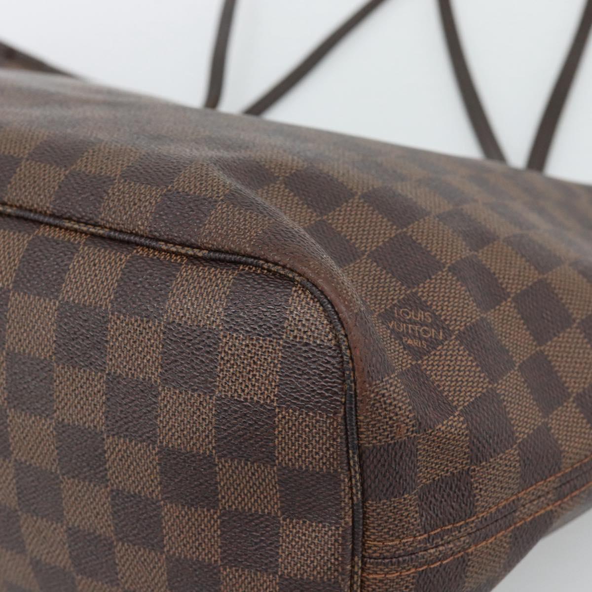 LOUIS VUITTON Damier Ebene Neverfull MM Tote Bag N51105 LV Auth bs36133
