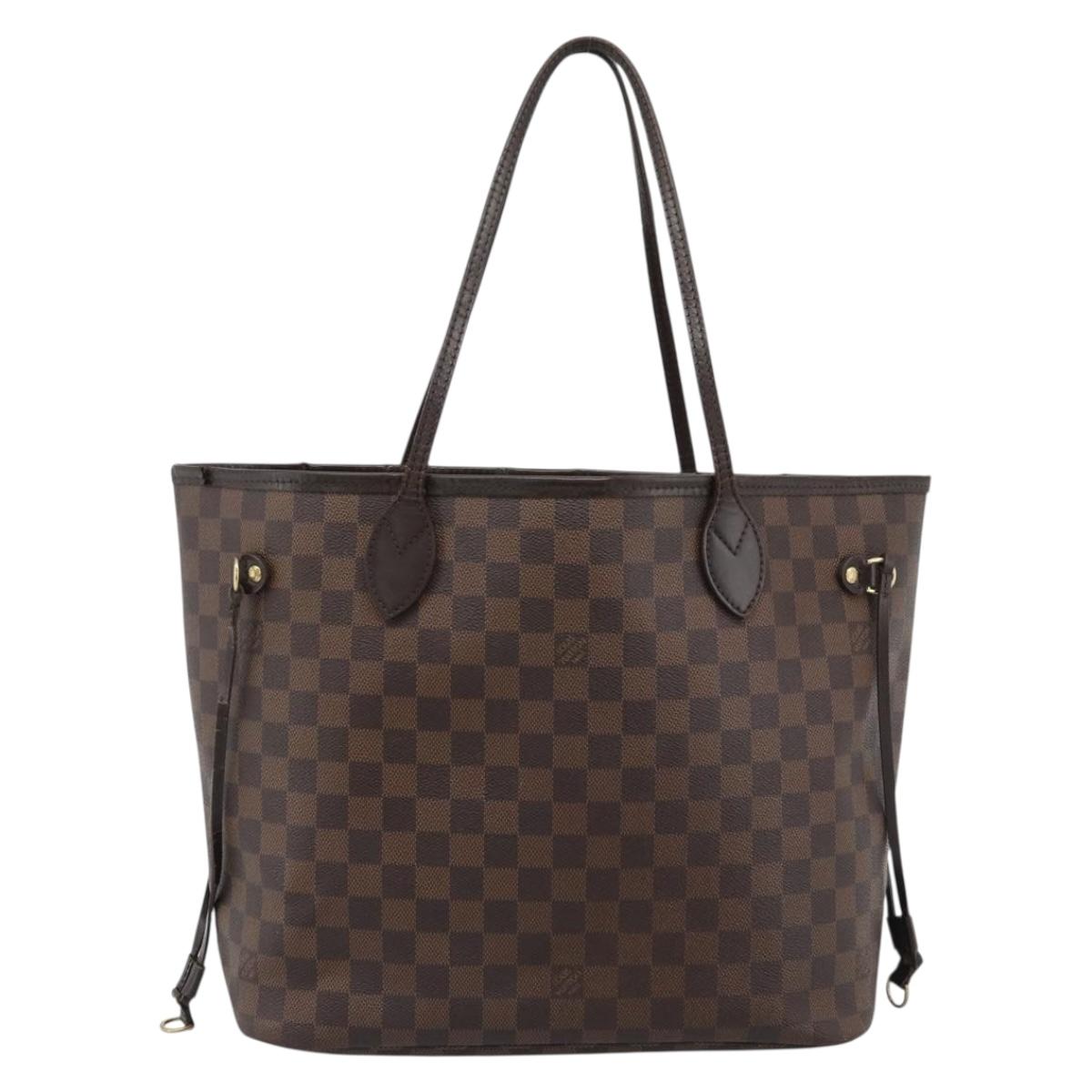 LOUIS VUITTON Damier Ebene Neverfull MM Tote Bag N51105 LV Auth bs36133