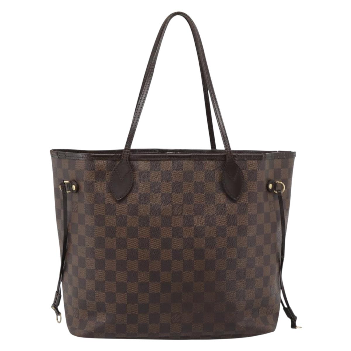 LOUIS VUITTON Damier Ebene Neverfull MM Tote Bag N51105 LV Auth bs36133