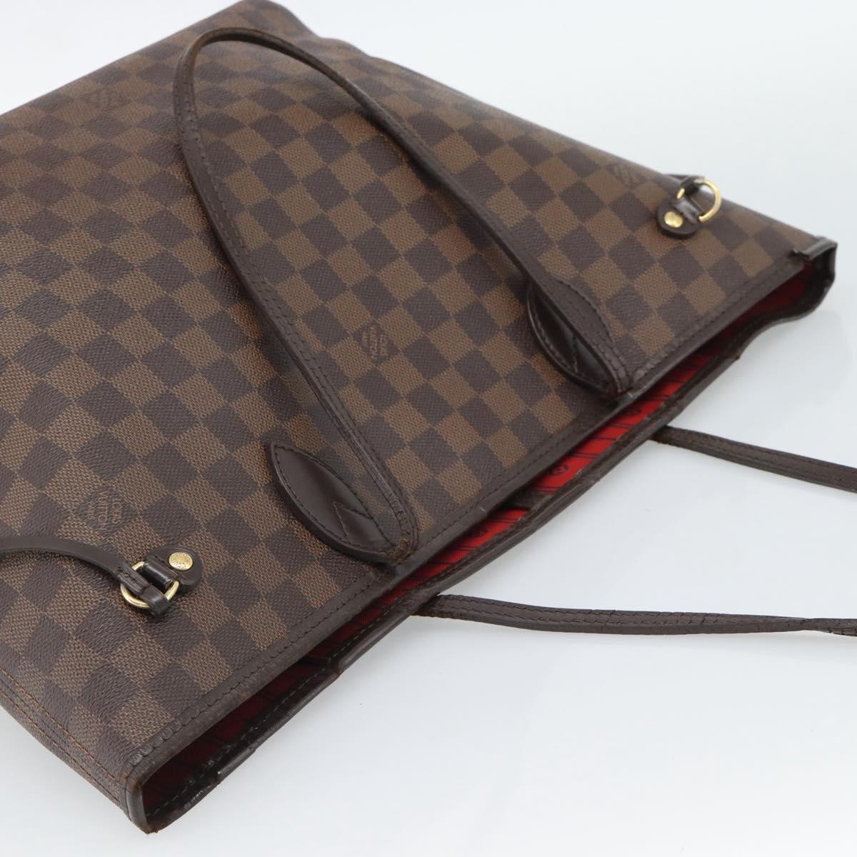 LOUIS VUITTON Damier Ebene Neverfull MM Tote Bag N51105 LV Auth bs36133
