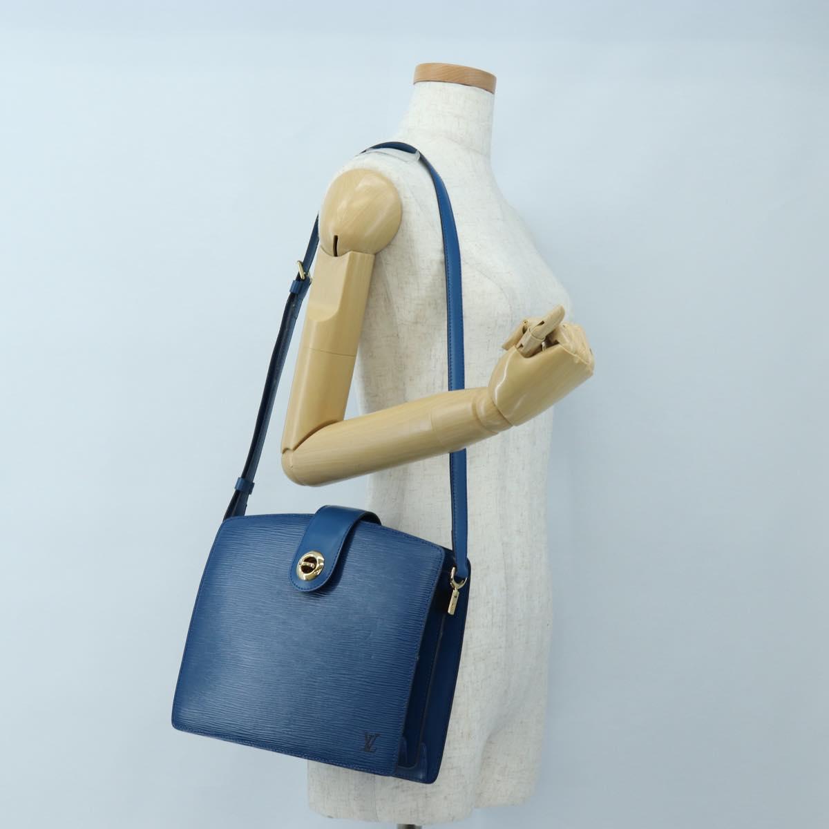 LOUIS VUITTON Epi Capuchin Shoulder Bag Blue M52345 LV Auth bs36136A