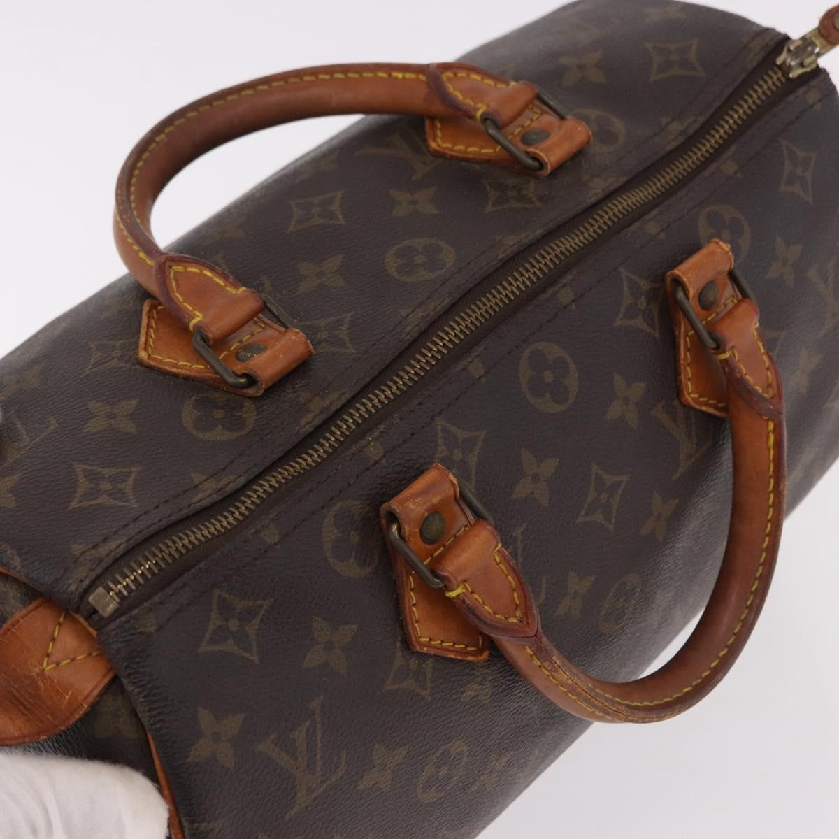 LOUIS VUITTON Monogram Speedy 30 Hand Bag M41526 LV Auth bs36139