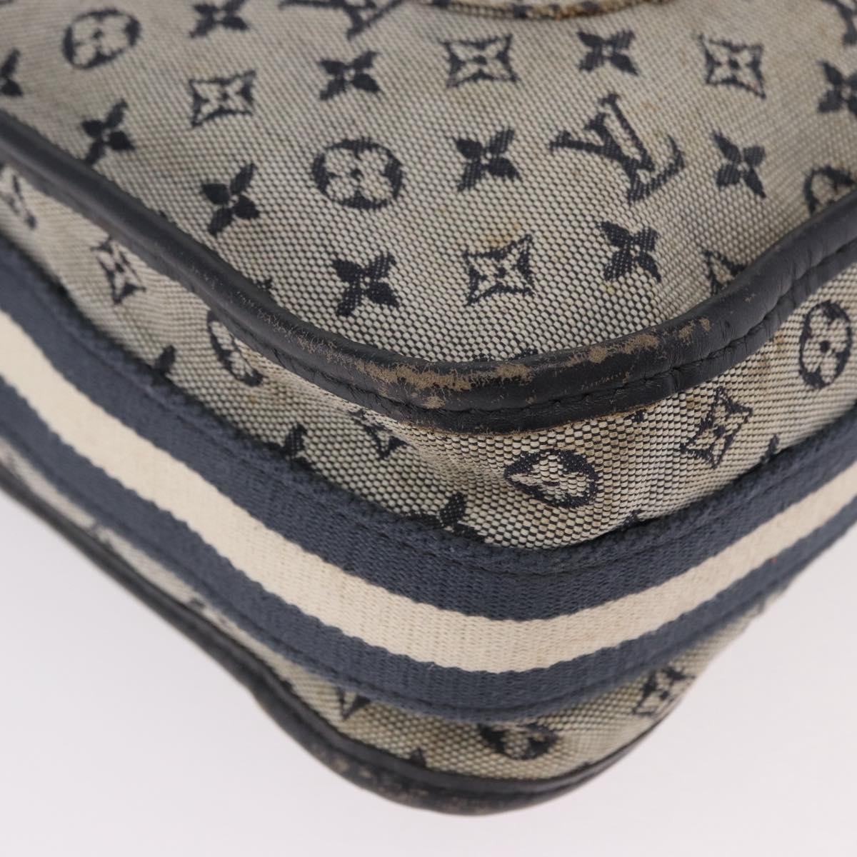 LOUIS VUITTON Monogram Mini Besace Mary Kate Bag Navy M92320 LV Auth bs36145