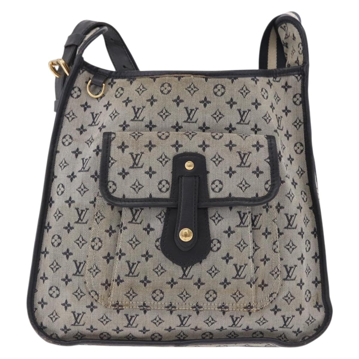 LOUIS VUITTON Monogram Mini Besace Mary Kate Bag Navy M92320 LV Auth bs36145