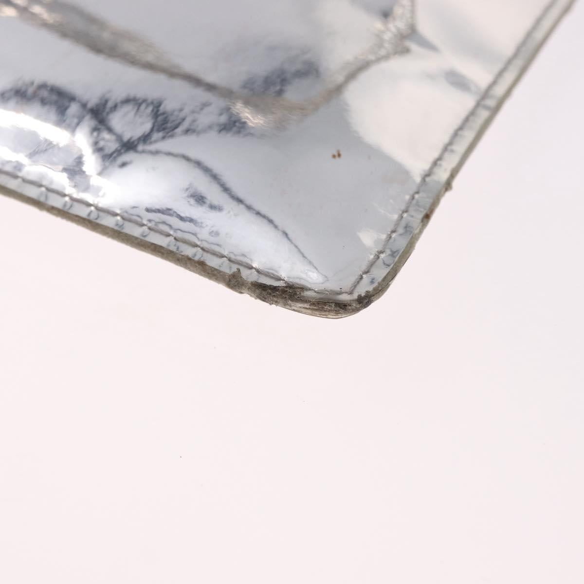 LOUIS VUITTON Monogram Miroir Pochette Platt Pouch Silver M95277 LV Auth bs36152