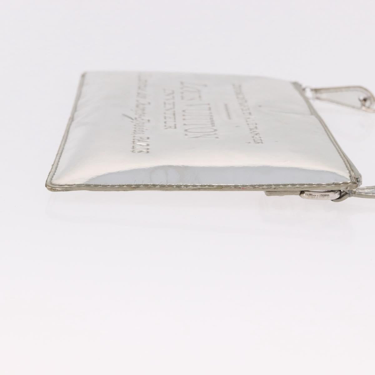 LOUIS VUITTON Monogram Miroir Pochette Platt Pouch Silver M95277 LV Auth bs36152