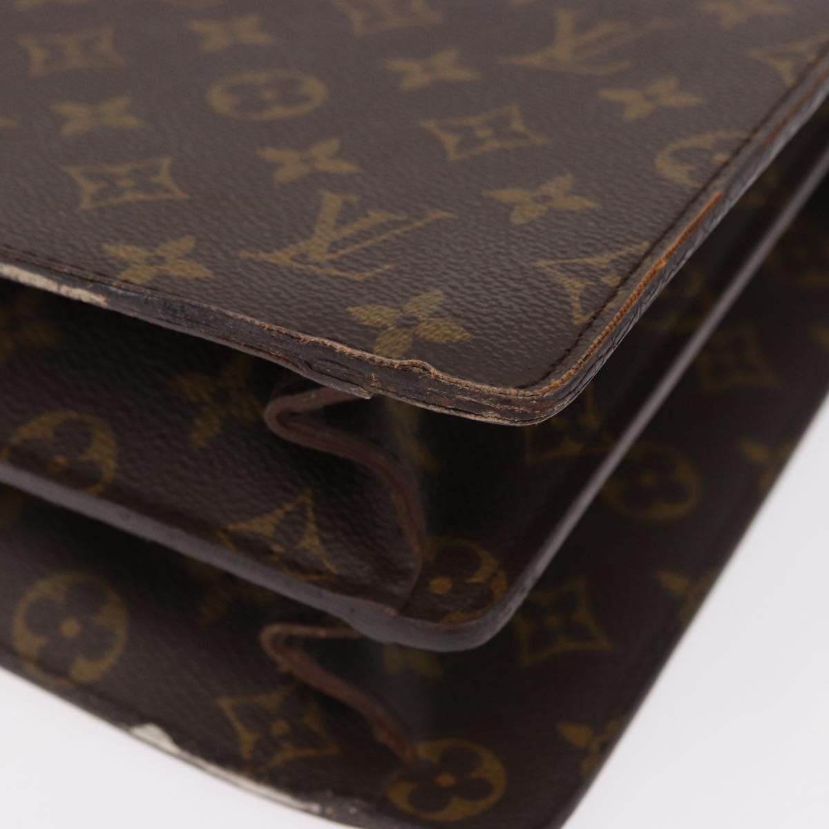LOUIS VUITTON Monogram Serviette Fermoir Business Bag M53305 LV Auth bs36154