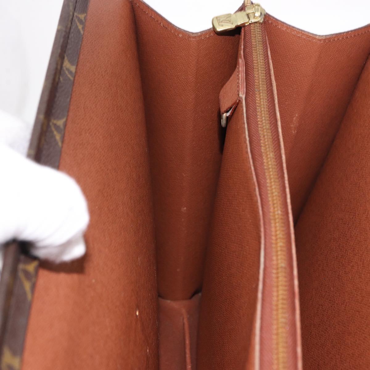 LOUIS VUITTON Monogram Serviette Fermoir Business Bag M53305 LV Auth bs36154