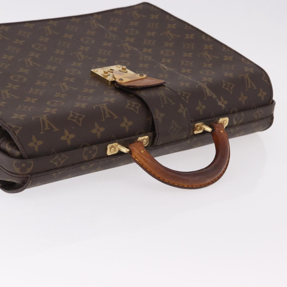 LOUIS VUITTON Monogram Serviette Fermoir Business Bag M53305 LV Auth bs36154