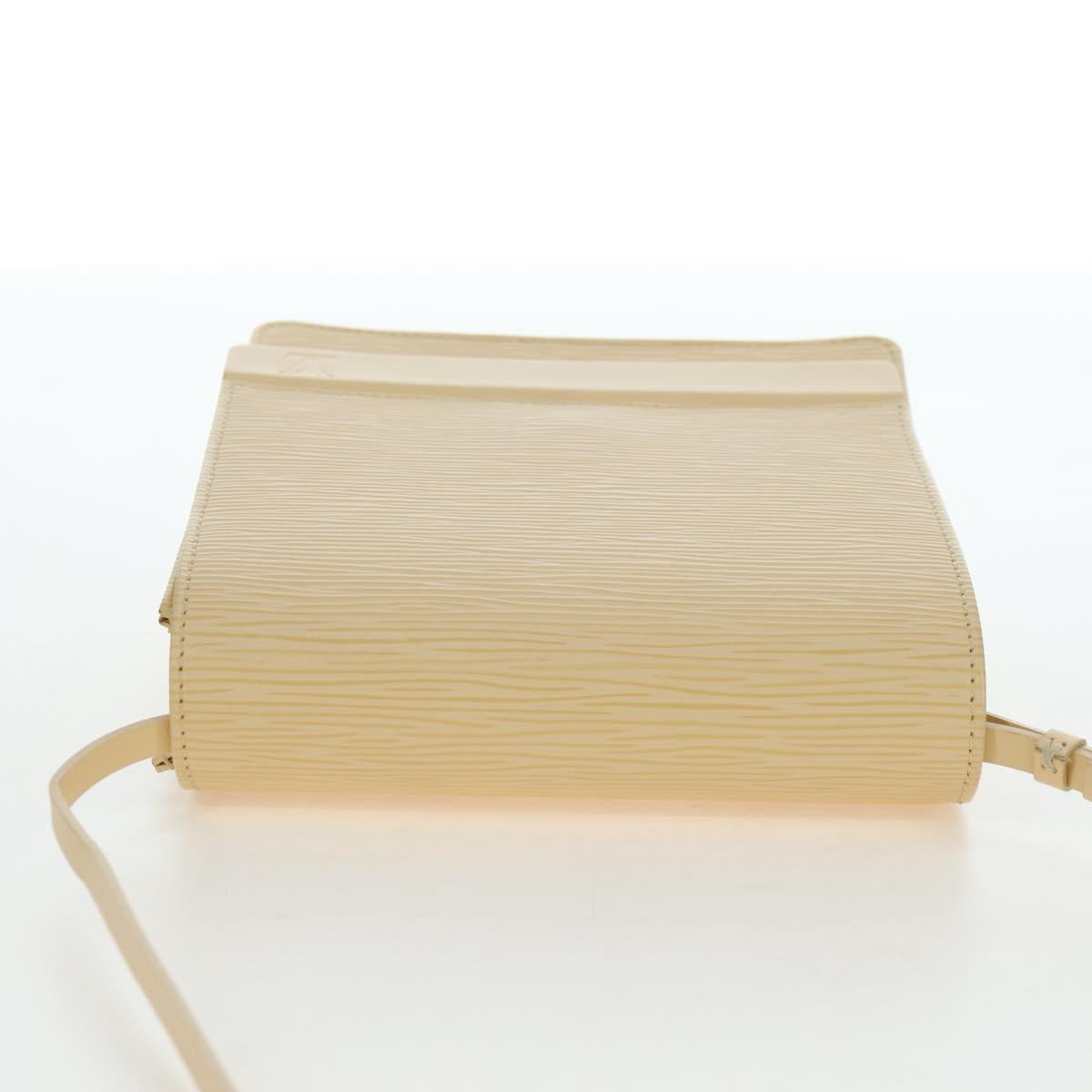 LOUIS VUITTON Epi Biarritz Vanille Square Bag Vanilla M5293A Auth bs36158A