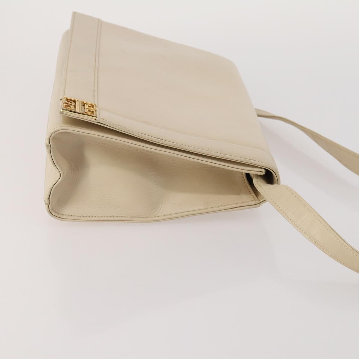 GIVENCHY Shoulder Bag Leather 3 Set Beige Black Red Auth bs36160