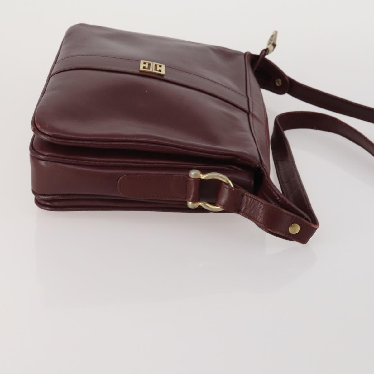GIVENCHY Shoulder Bag Leather 3 Set Beige Black Red Auth bs36160