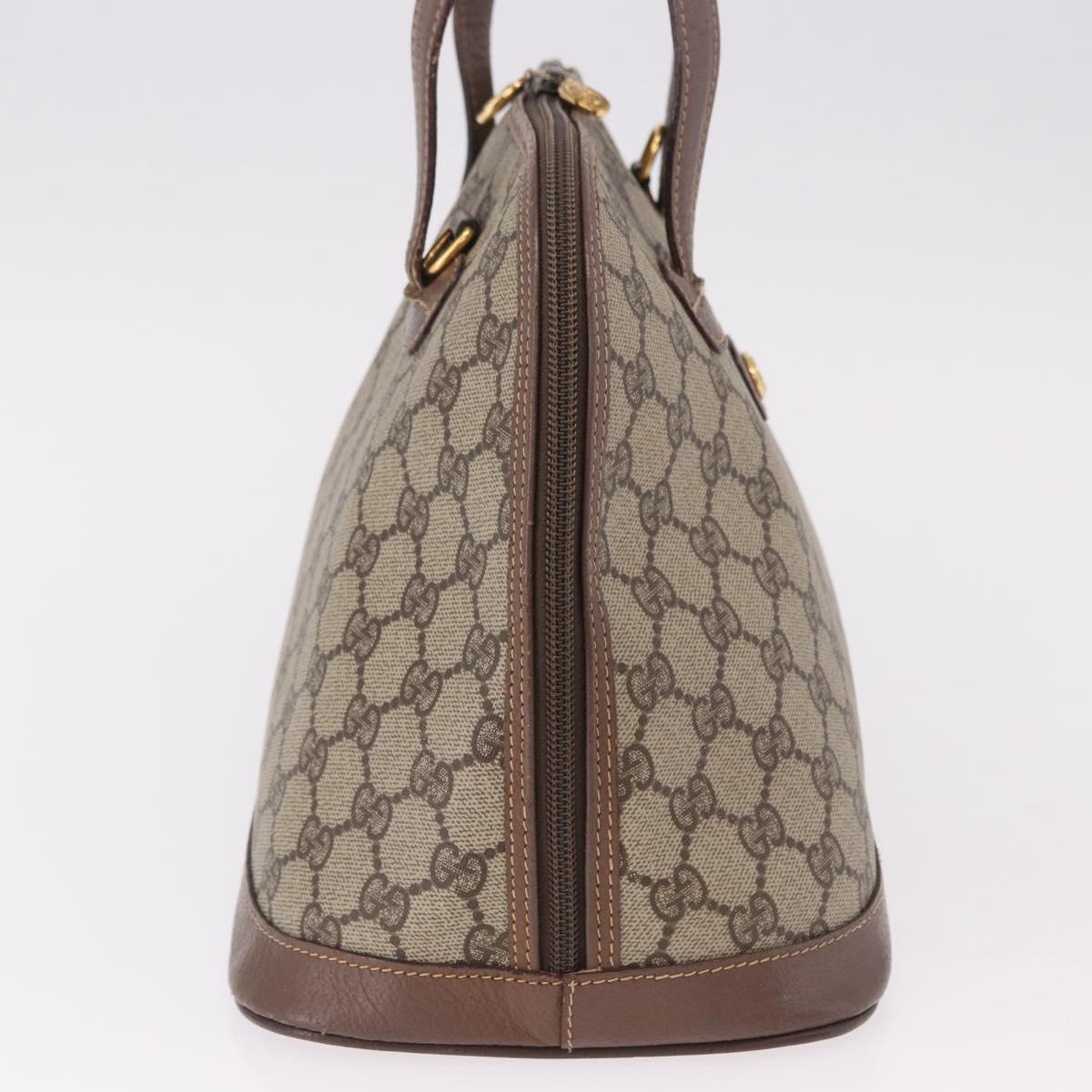 GUCCI GG Supreme Hand Bag PVC Beige Gold 000 46 6004 Auth bs36163