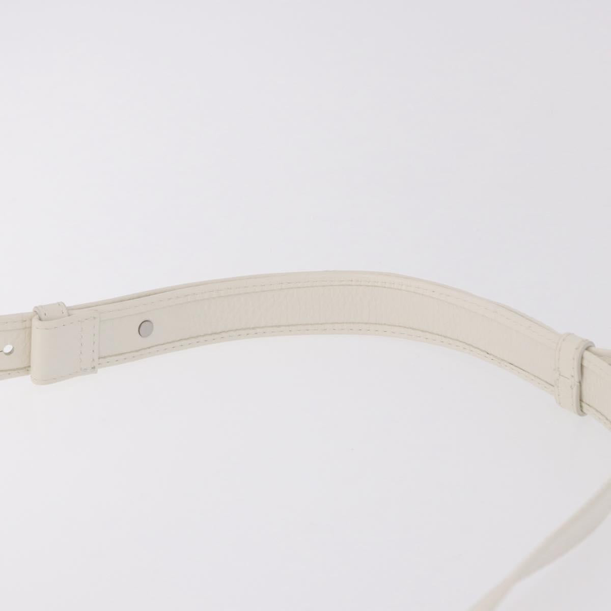 BOTTEGA VENETA MAXI INTRECCIATO Cassette Bag Leather White Silver Auth bs36173A