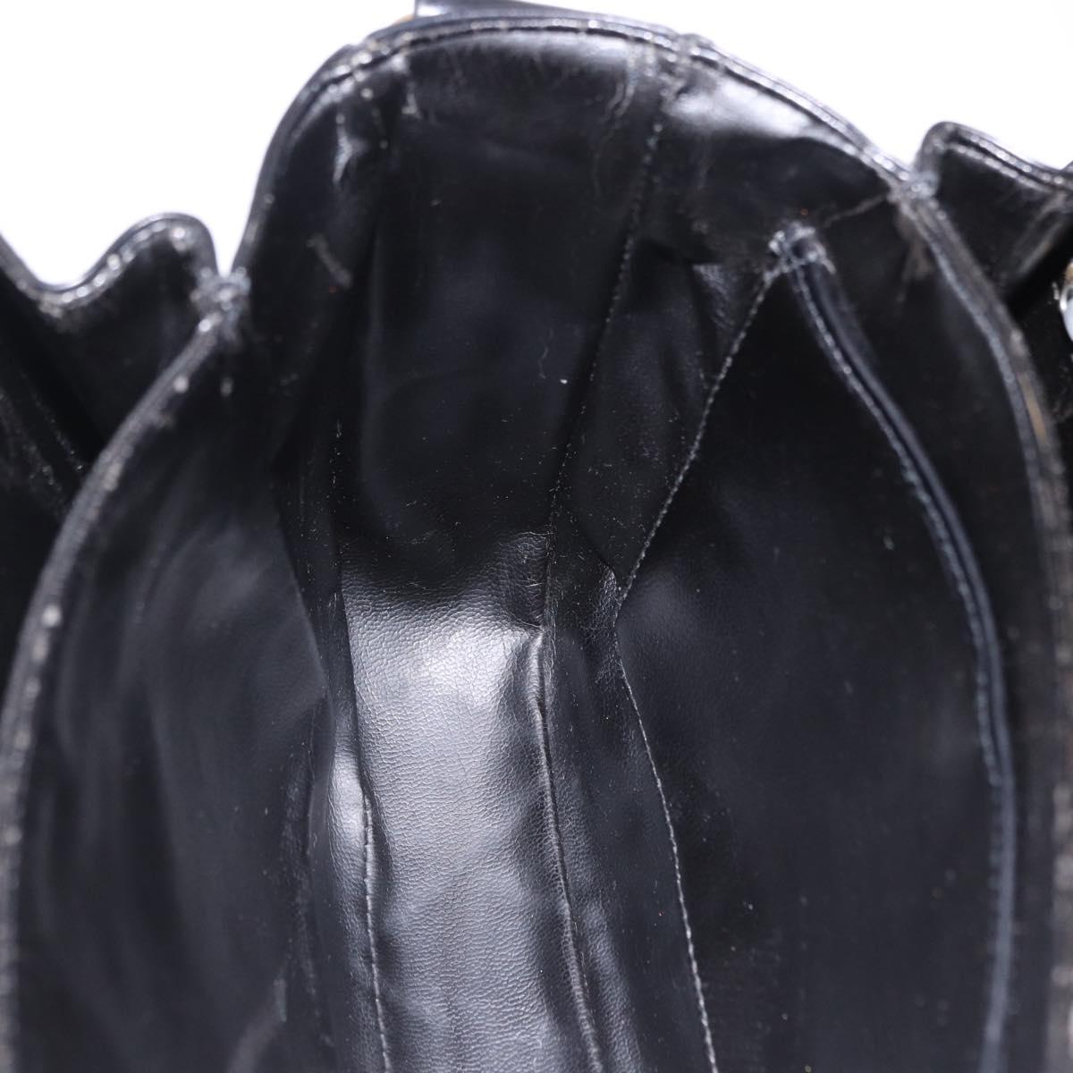 CELINE Shoulder Bag Leather Black Gold Auth bs36178A