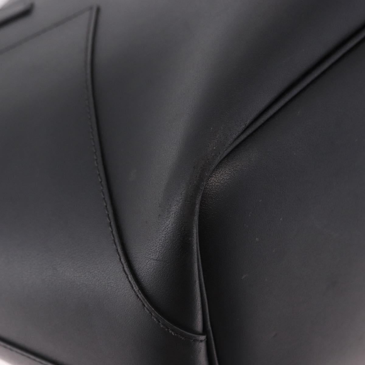 GIVENCHY Tote Bag Leather Black Gold Auth bs36179A