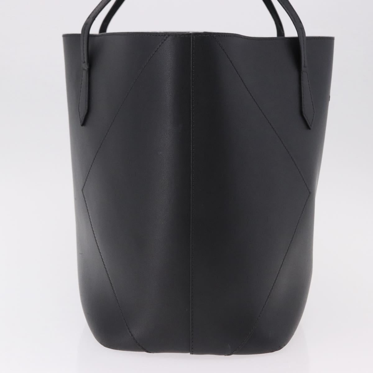 GIVENCHY Tote Bag Leather Black Gold Auth bs36179A