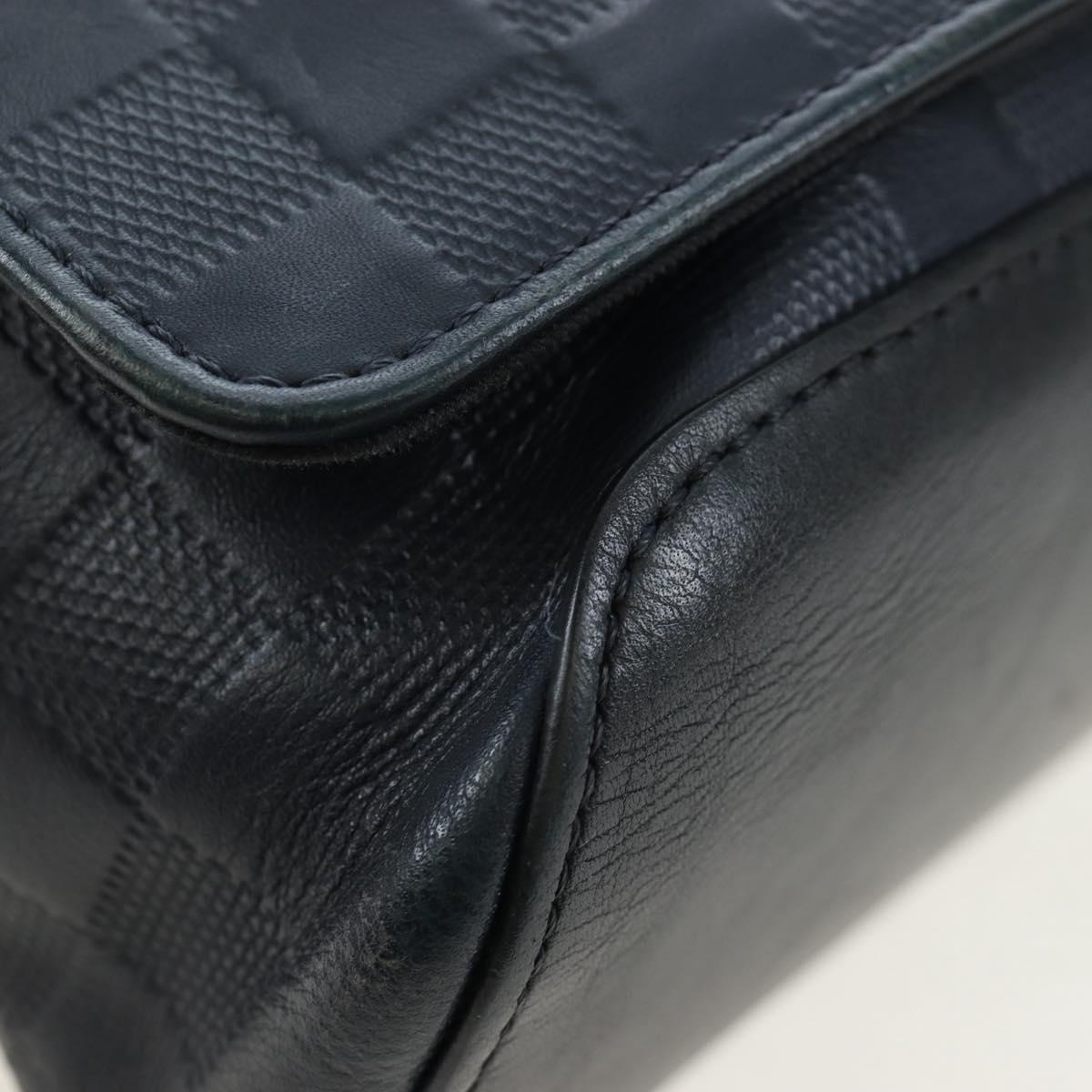 LOUIS VUITTON Damier Infini District PM Shoulder Bag Onyx N41033 Auth bs36184