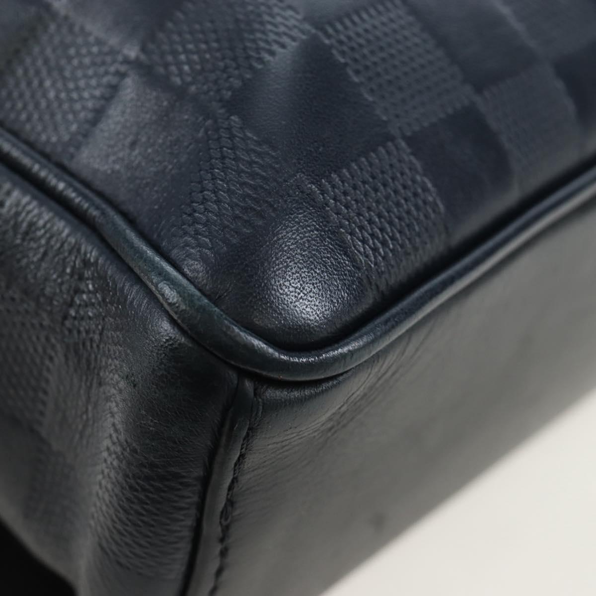 LOUIS VUITTON Damier Infini District PM Shoulder Bag Onyx N41033 Auth bs36184