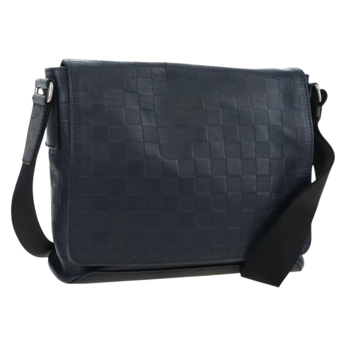 LOUIS VUITTON Damier Infini District PM Shoulder Bag Onyx N41033 Auth bs36184