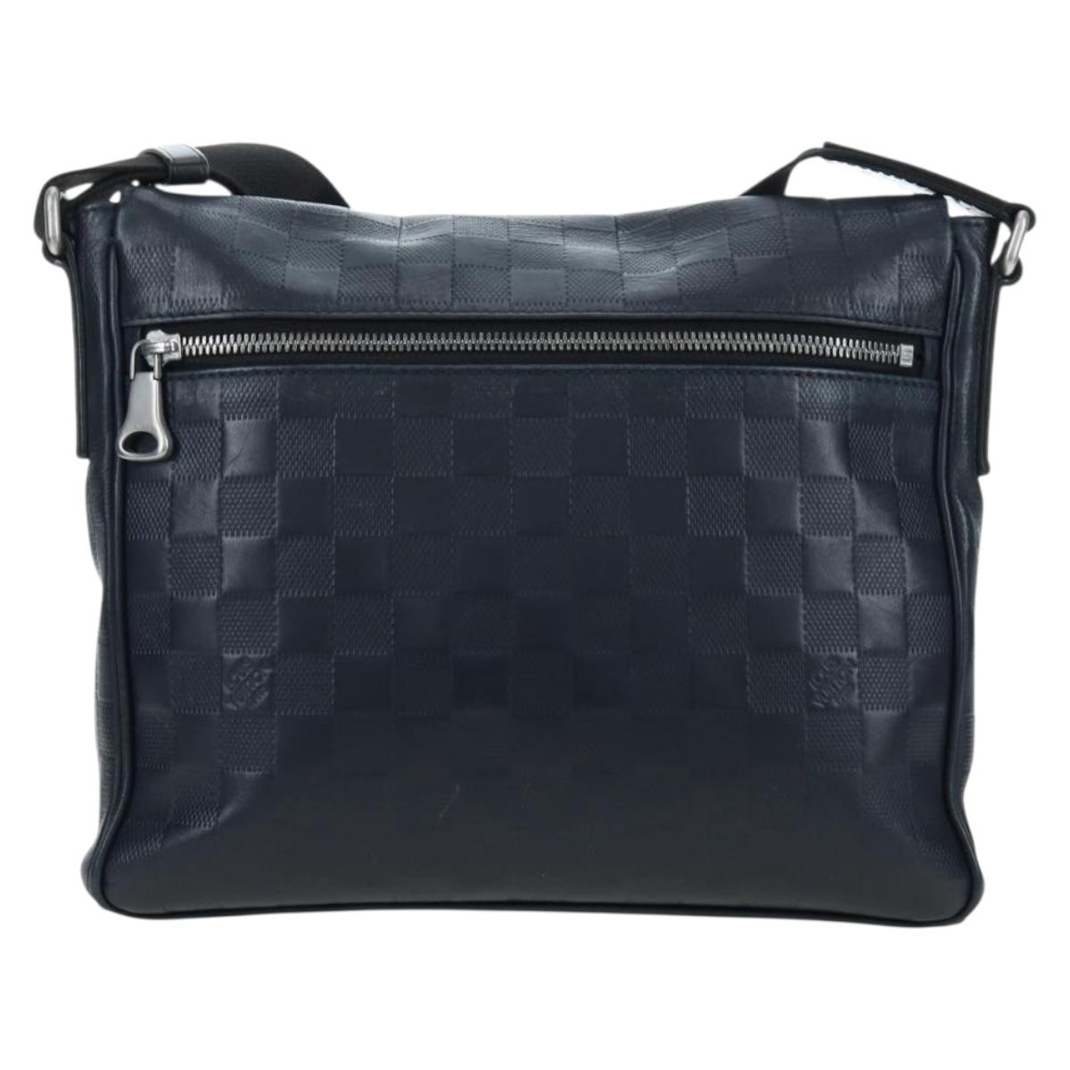 LOUIS VUITTON Damier Infini District PM Shoulder Bag Onyx N41033 Auth bs36184