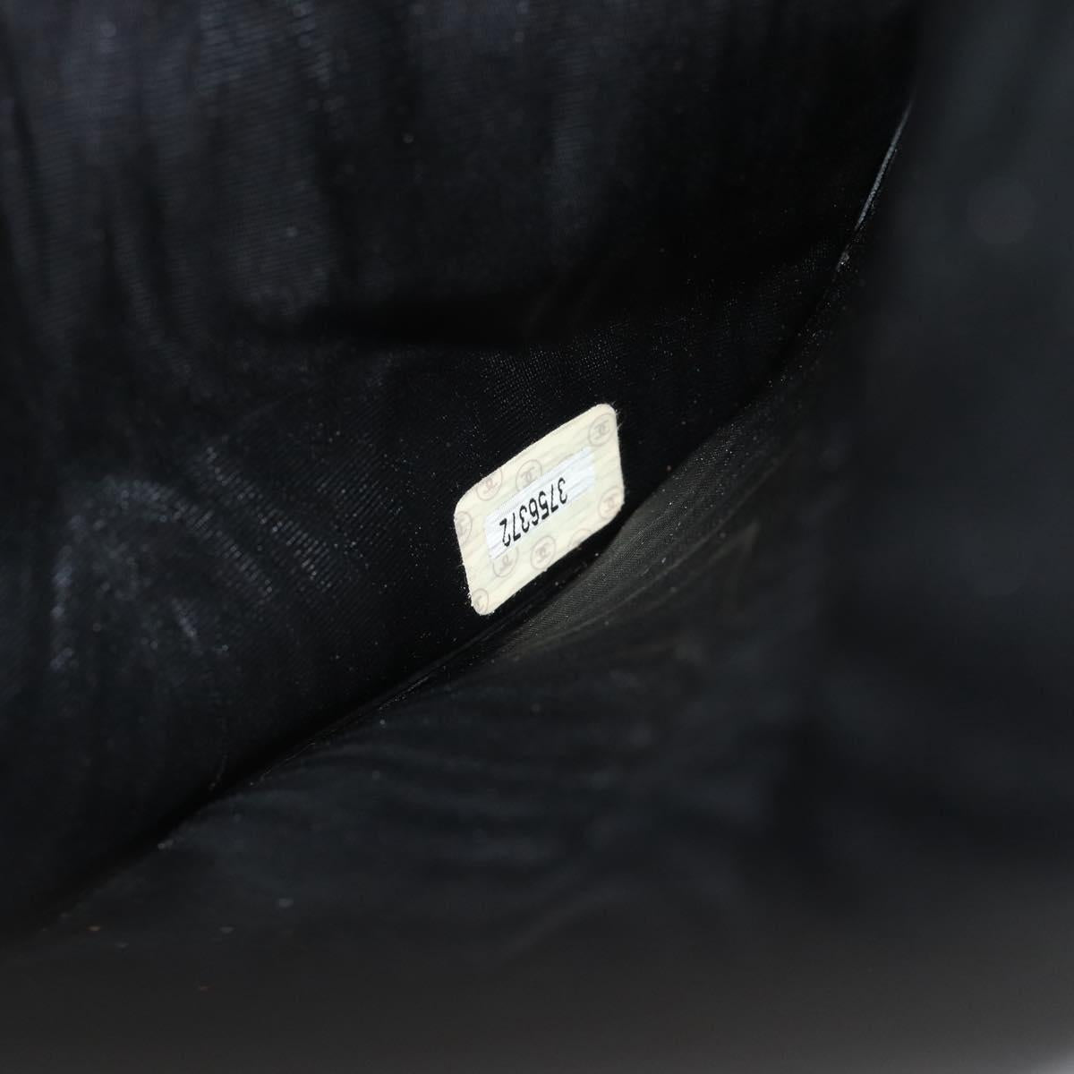 CHANEL COCO Mark Long Wallet Leather Black CC Auth bs36189