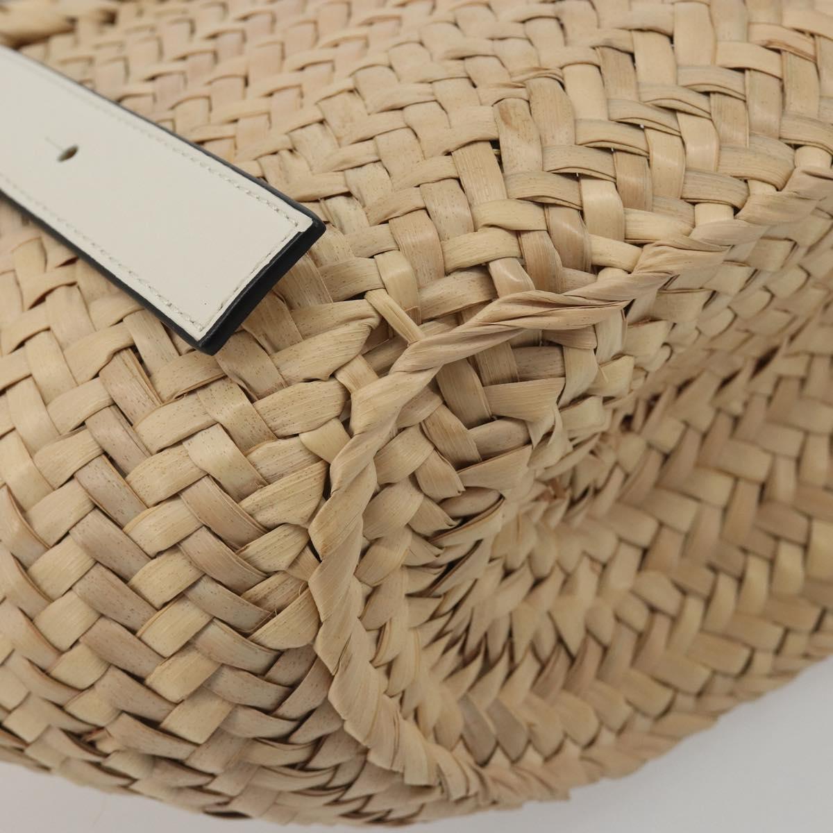 LOEWE Tote Bag Raffia Beige Auth bs36197M
