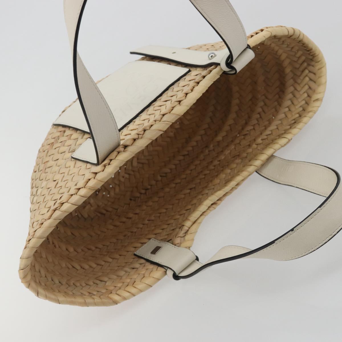 LOEWE Tote Bag Raffia Beige Auth bs36197M