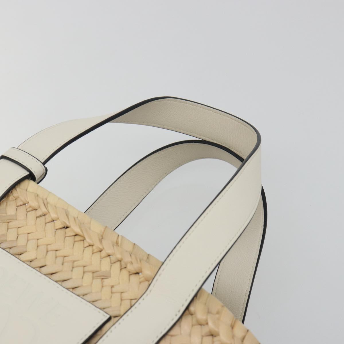 LOEWE Tote Bag Raffia Beige Auth bs36197M