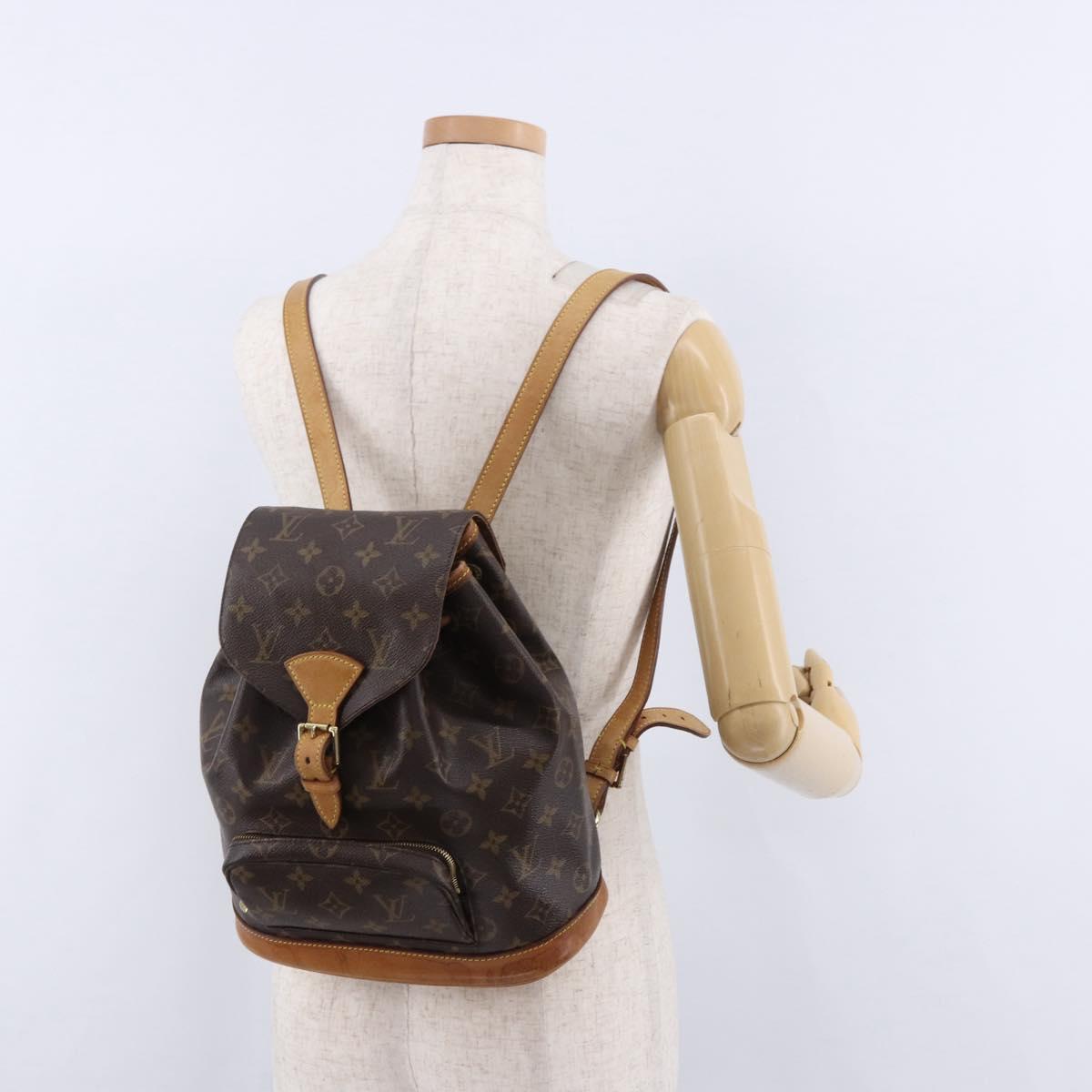 LOUIS VUITTON Monogram Montsouris MM Backpack M51136 LV Auth bs36199