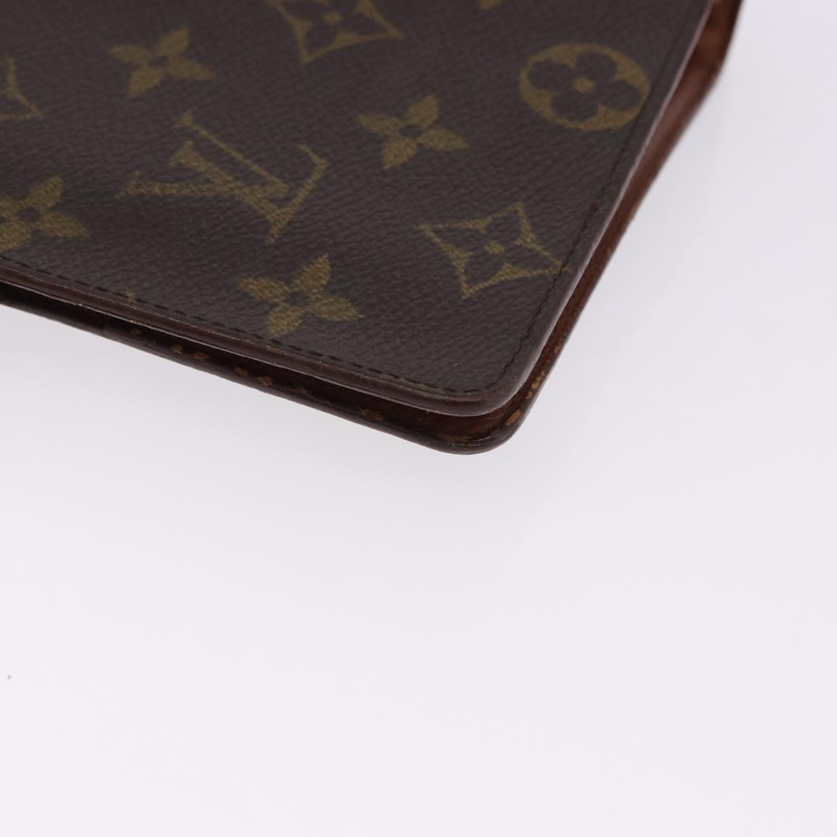 LOUIS VUITTON Monogram Agenda MM Day Planner Cover R20105 LV Auth bs36202